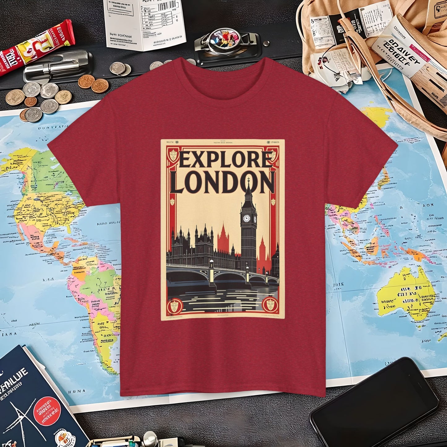 Vintage London Air Travel T-Shirts | Jetsetter, Airport, and International Flight Tees