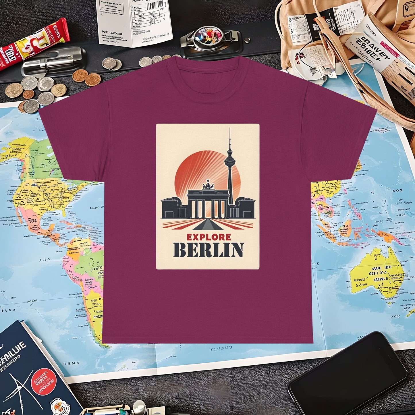 Berlin Deco Air Travel T-Shirts | Jetsetter, Airport, and International Flight Tees