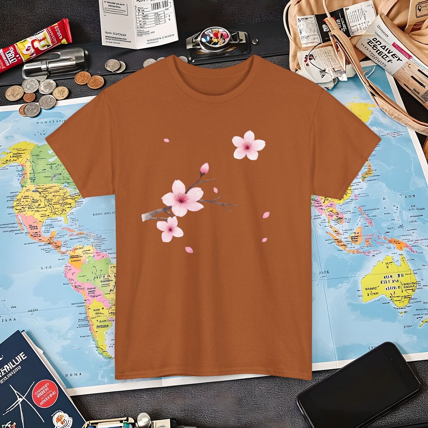 Cherry Blossom Air Travel T-Shirts | Jetsetter, Airport, and International Flight Tees