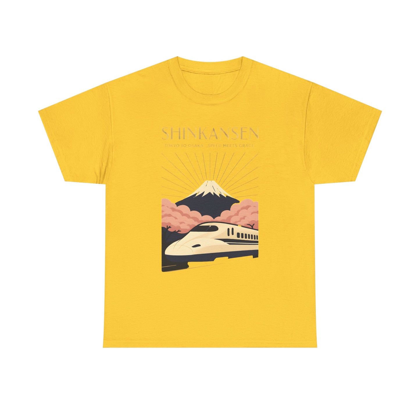 Shinkansen – Art Deco Speed & Grace Japanese Bullet Train Tee Road Trip & Vehicle Travel T-Shirts | Car, RV, and Motorcycle Adventure Tees