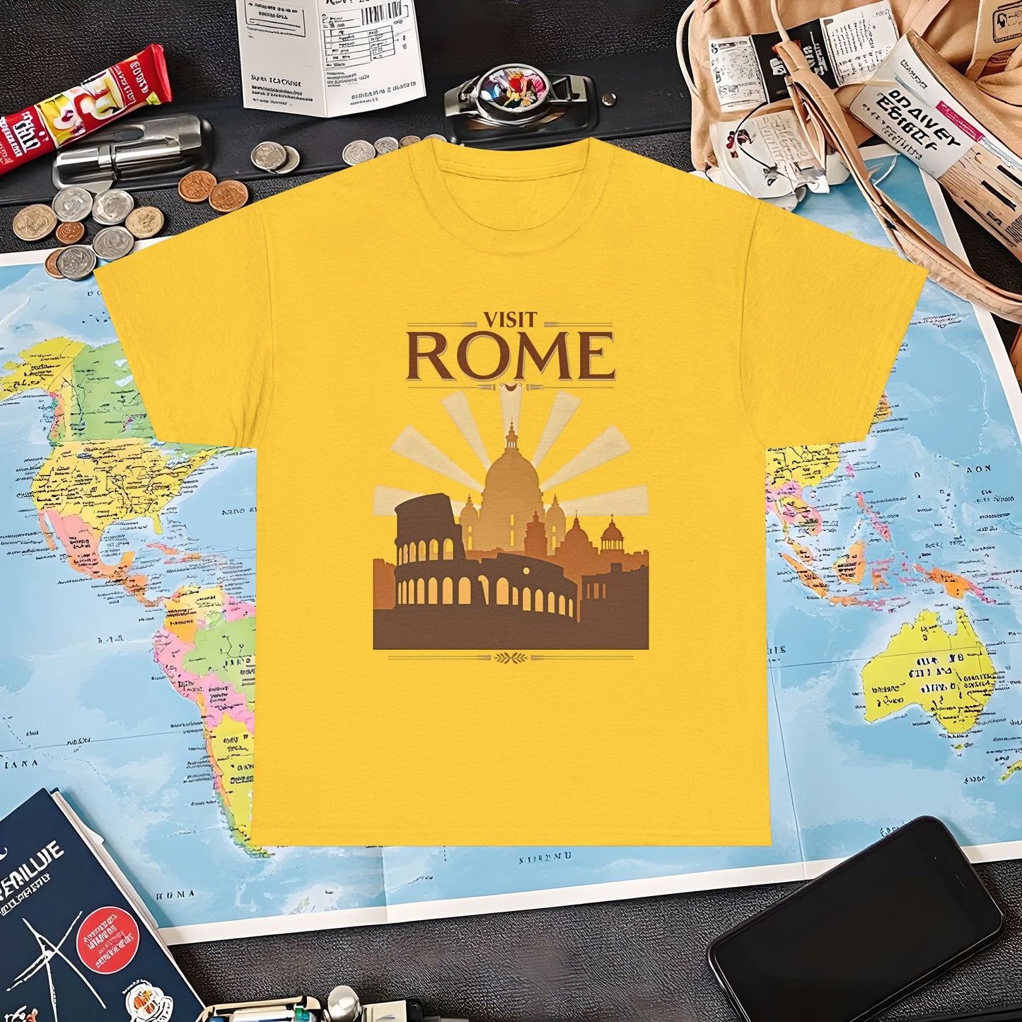 Rome Vintage Air Travel T-Shirts | Jetsetter, Airport, and International Flight Tees