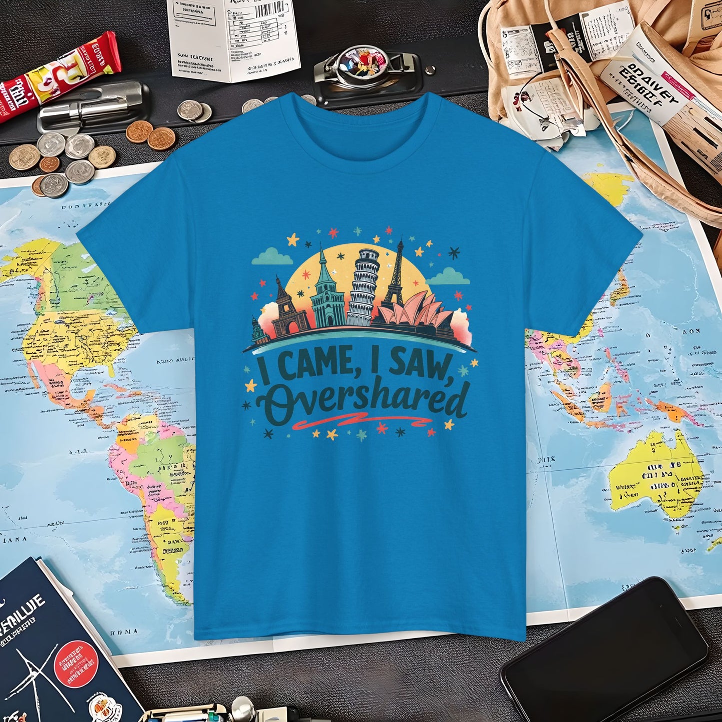 Overshare Vibe Air Travel T-Shirts | Jetsetter, Airport, and International Flight Tees