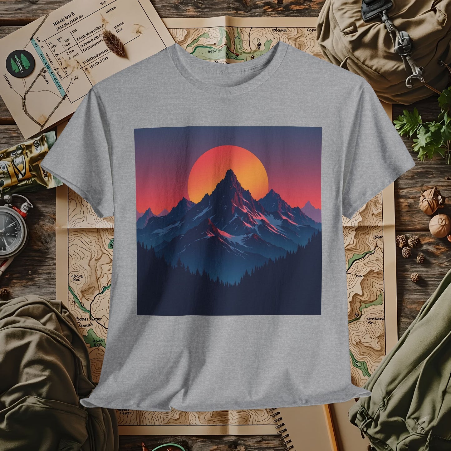 Mountain Glow Outdoor Adventure T-Shirts | Camping, Hiking, Rafting & Kayaking Tees for Nature Lovers