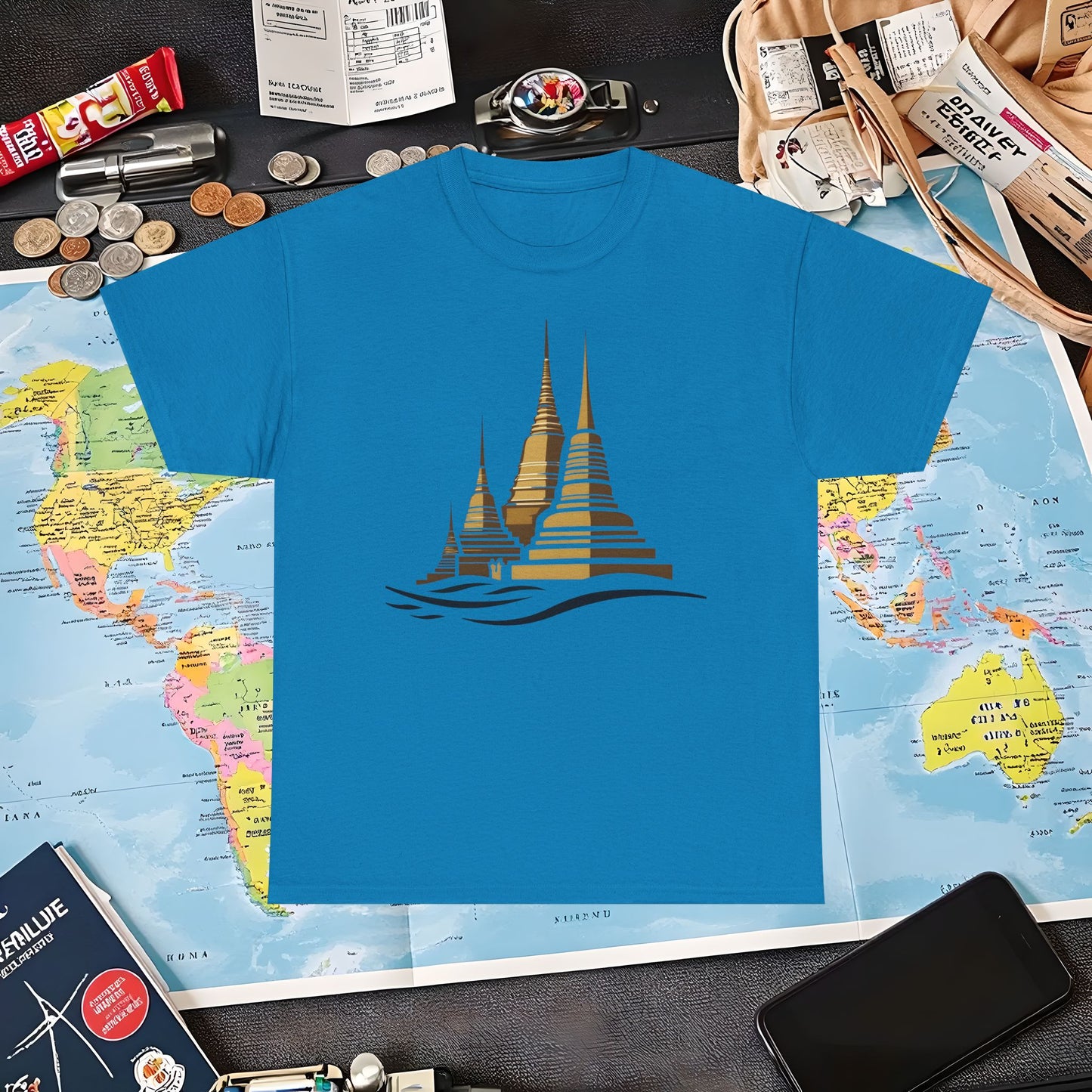 Temple Elegance Air Travel T-Shirts | Jetsetter, Airport, and International Flight Tees
