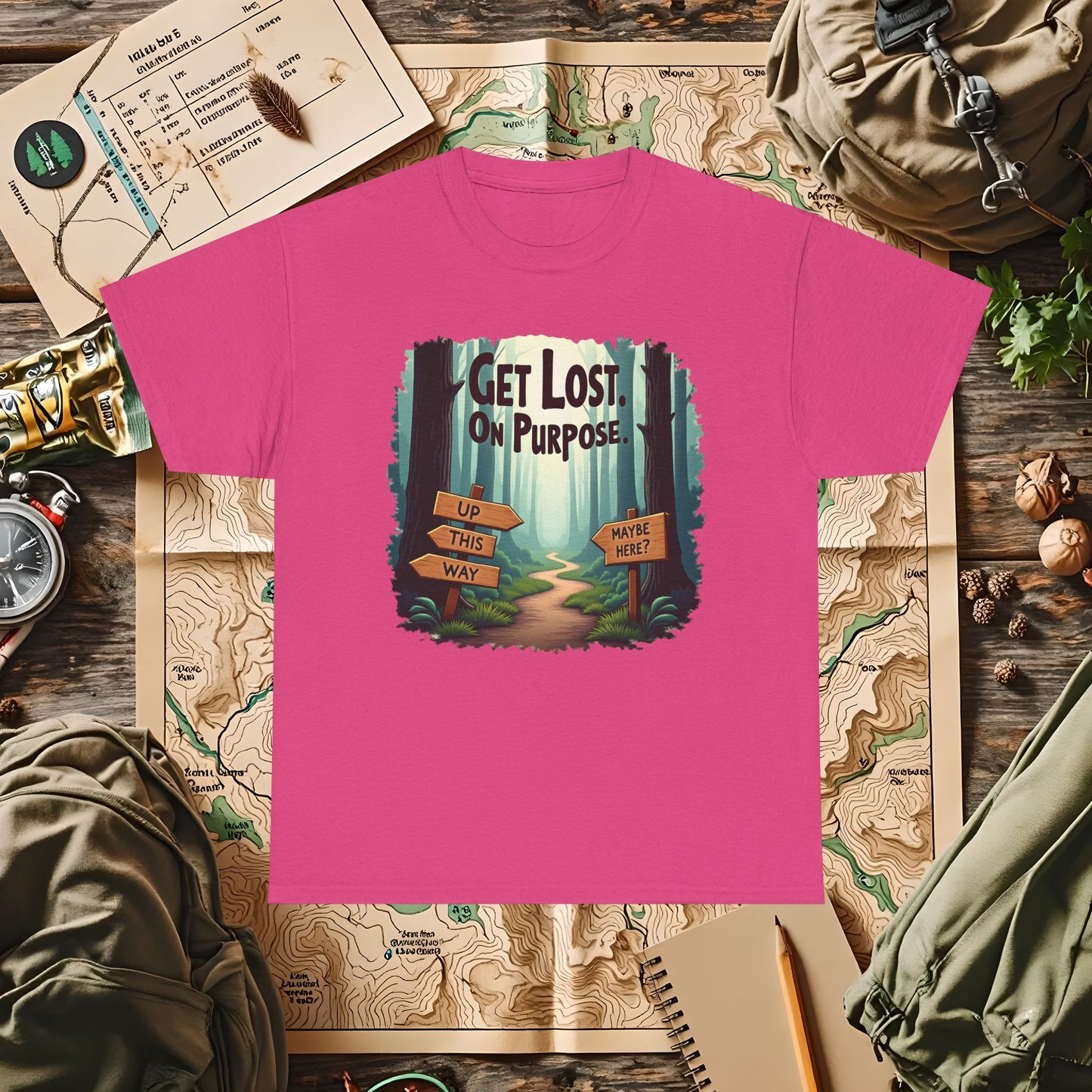 Nature Escape Outdoor Adventure T-Shirts | Camping, Hiking, Rafting & Kayaking Tees for Nature Lovers