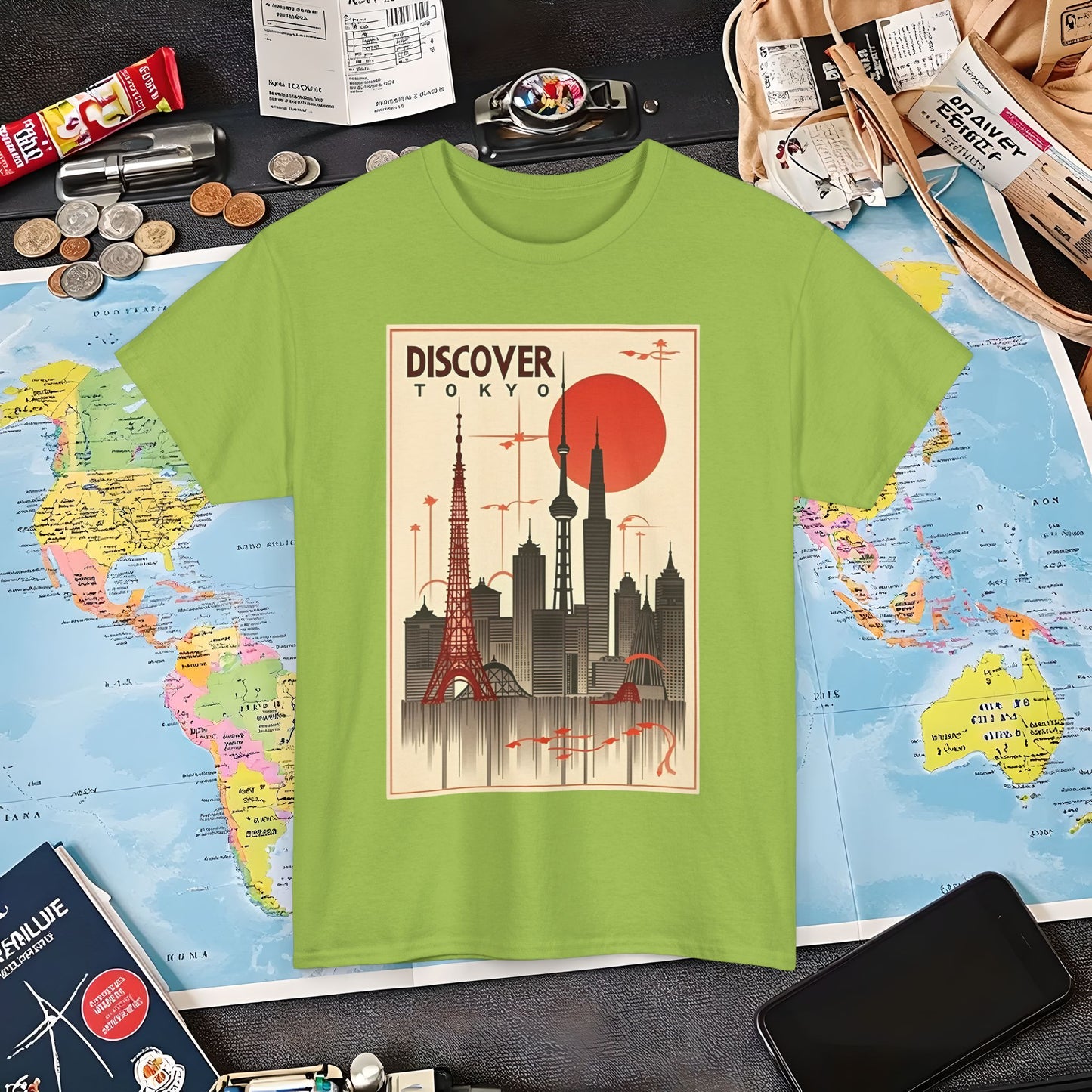 Tokyo Art Deco Air Travel T-Shirts | Jetsetter, Airport, and International Flight Tees