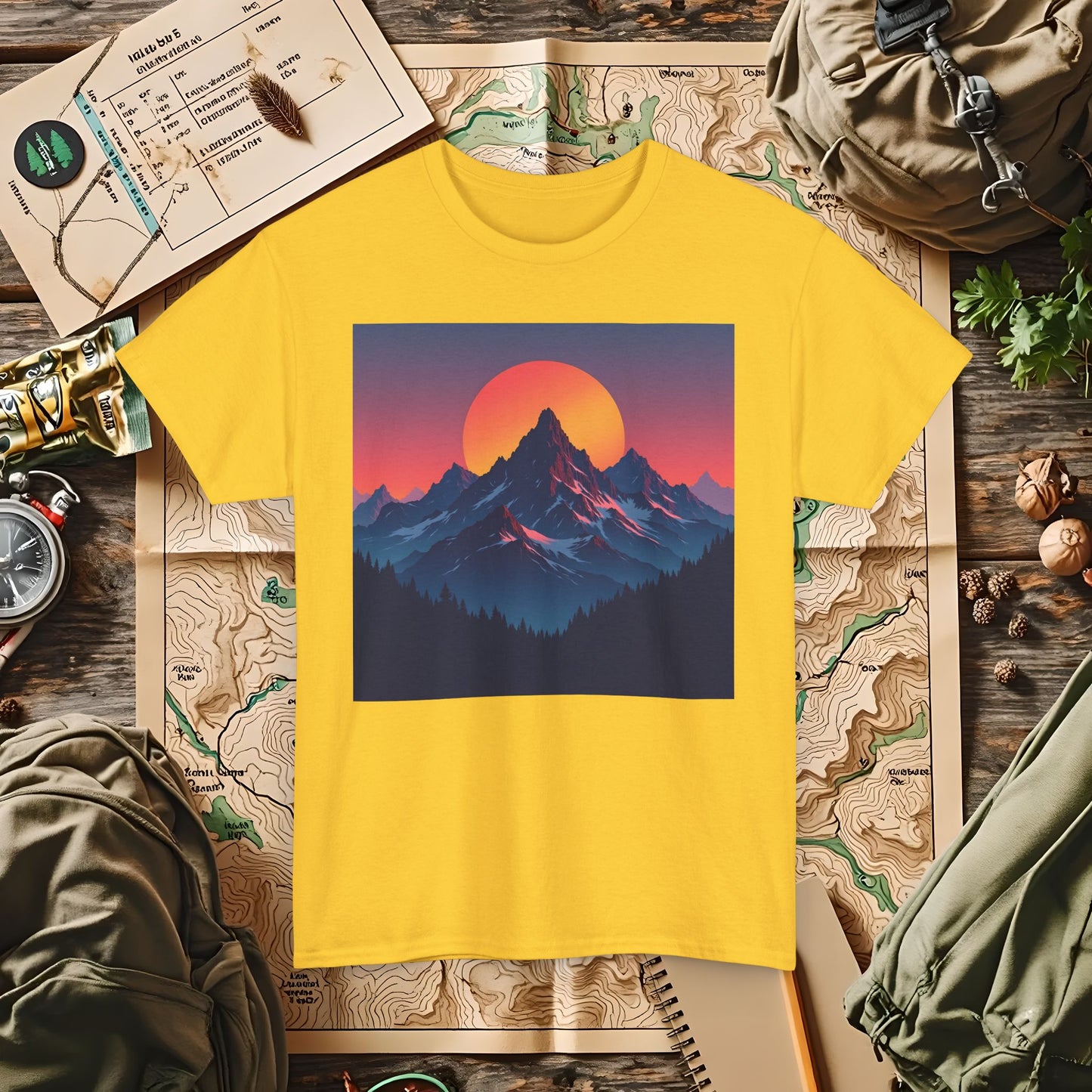 Mountain Glow Outdoor Adventure T-Shirts | Camping, Hiking, Rafting & Kayaking Tees for Nature Lovers