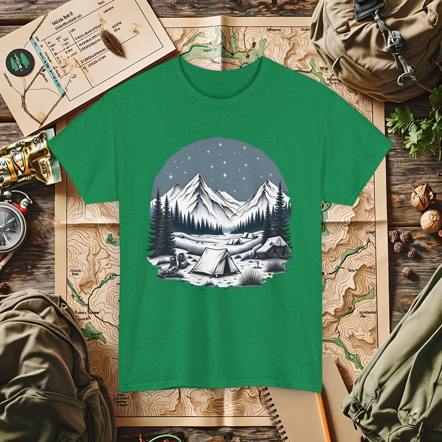 Rustic Outdoor Adventure T-Shirts | Camping, Hiking, Rafting & Kayaking Tees for Nature Lovers