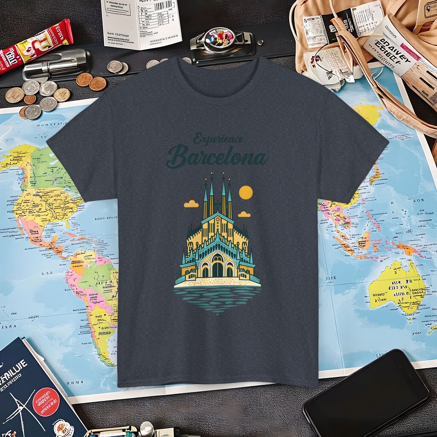 Barcelona Beauty Air Travel T-Shirts | Jetsetter, Airport, and International Flight Tees