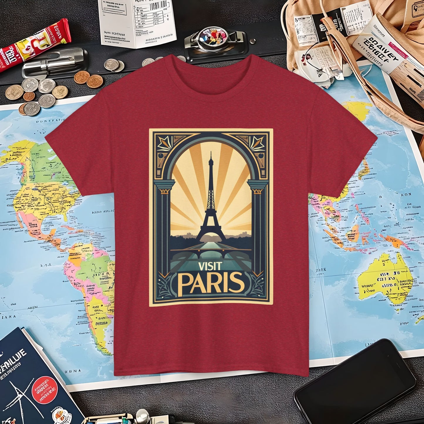Paris Elegance Air Travel T-Shirts | Jetsetter, Airport, and International Flight Tees