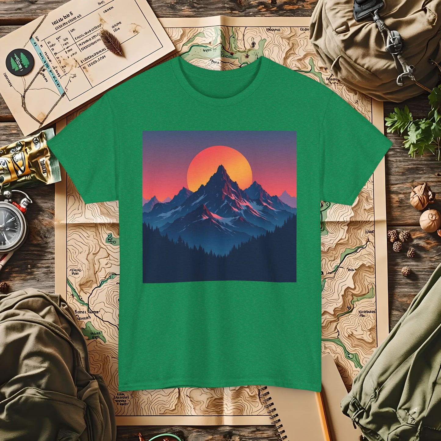 Mountain Glow Outdoor Adventure T-Shirts | Camping, Hiking, Rafting & Kayaking Tees for Nature Lovers