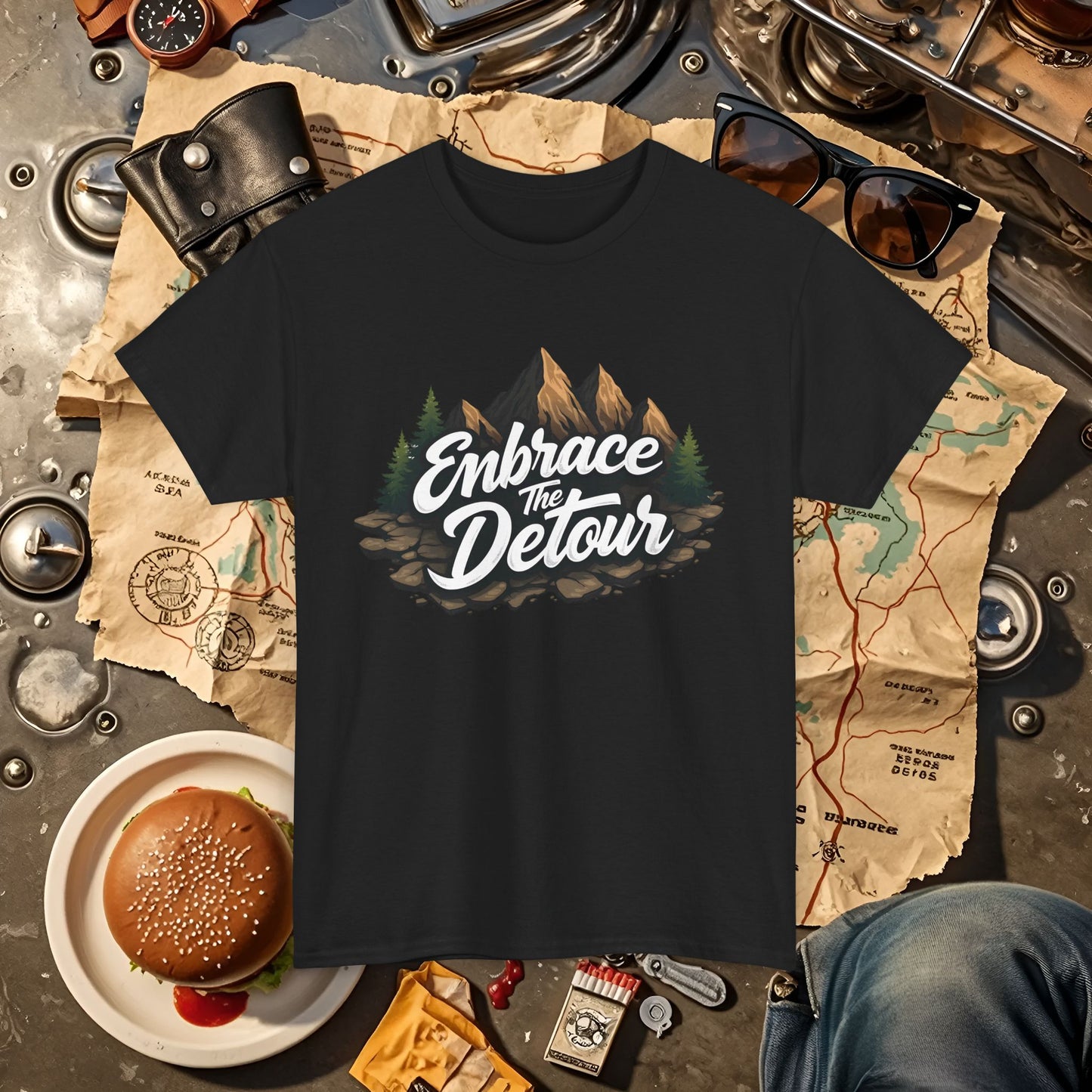 Detour Adventure Road Trip & Vehicle Travel T-Shirts | Car, RV, and Motorcycle Adventure Tees