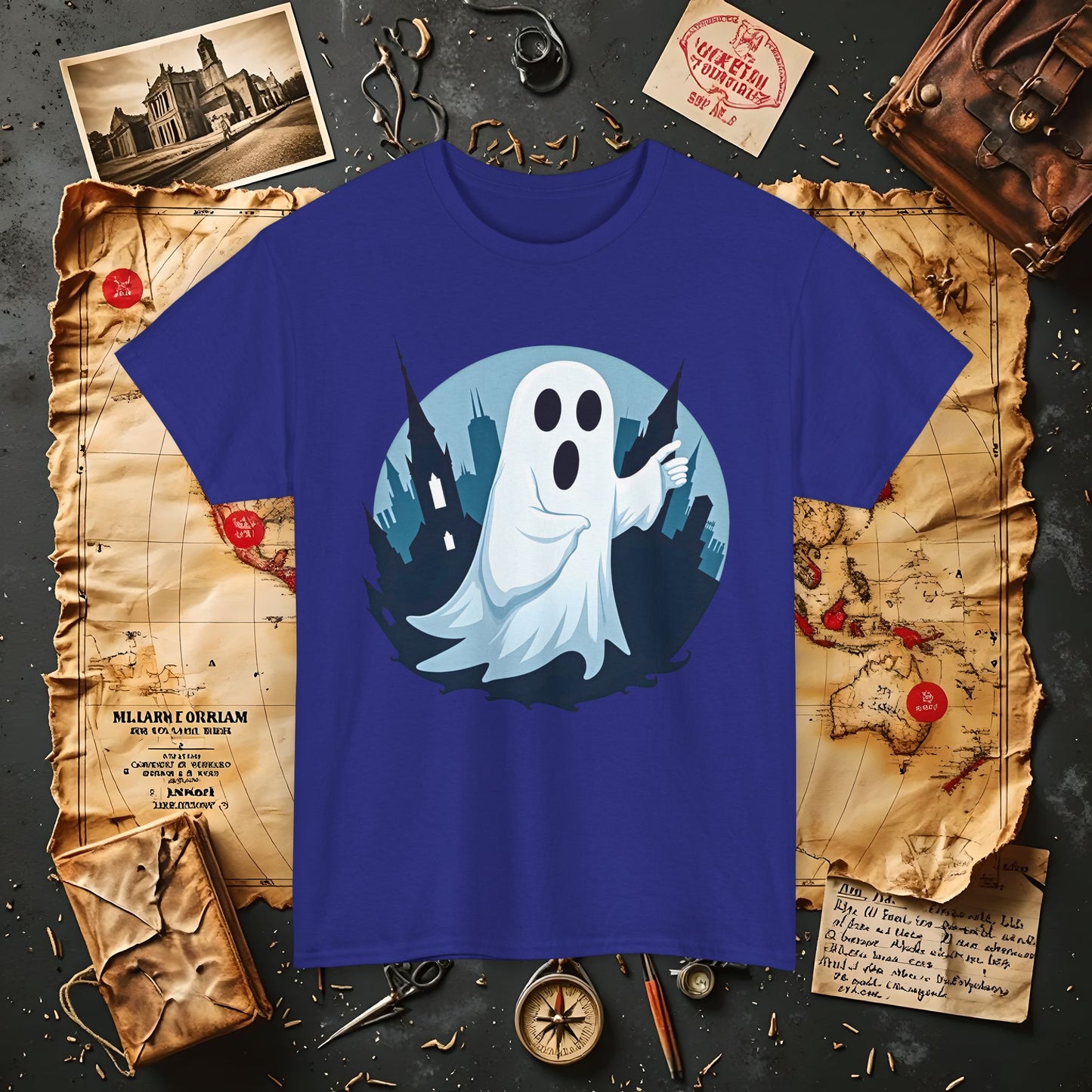 Ghostly Guide True Dark Tourism T-Shirts | Hauntingly Cool Travel Tees for the Morbidly Curious