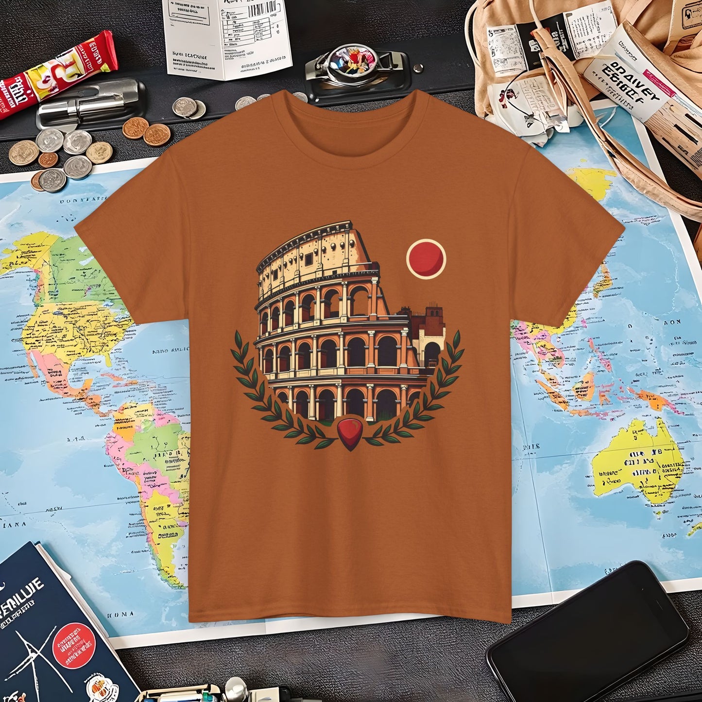 Roman Heritage Air Travel T-Shirts | Jetsetter, Airport, and International Flight Tees