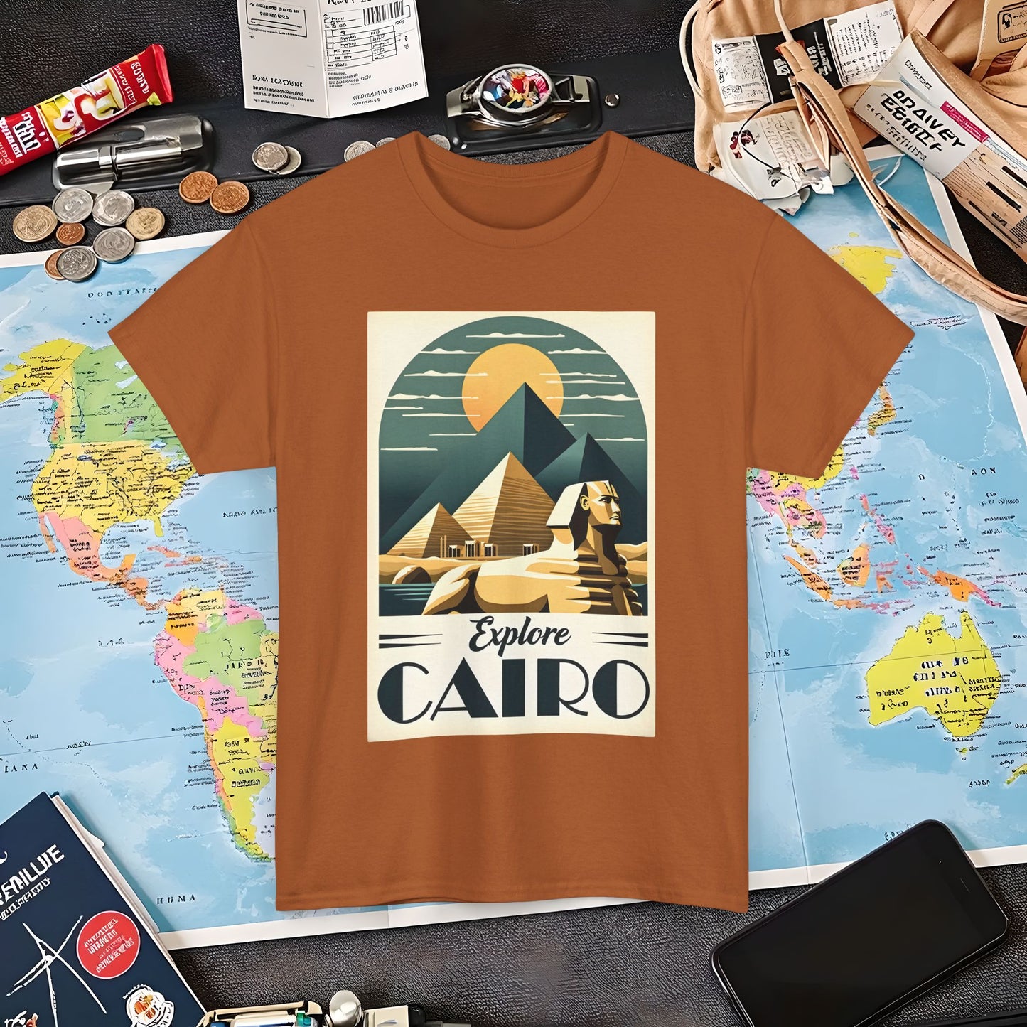 Cairo Elegance Air Travel T-Shirts | Jetsetter, Airport, and International Flight Tees