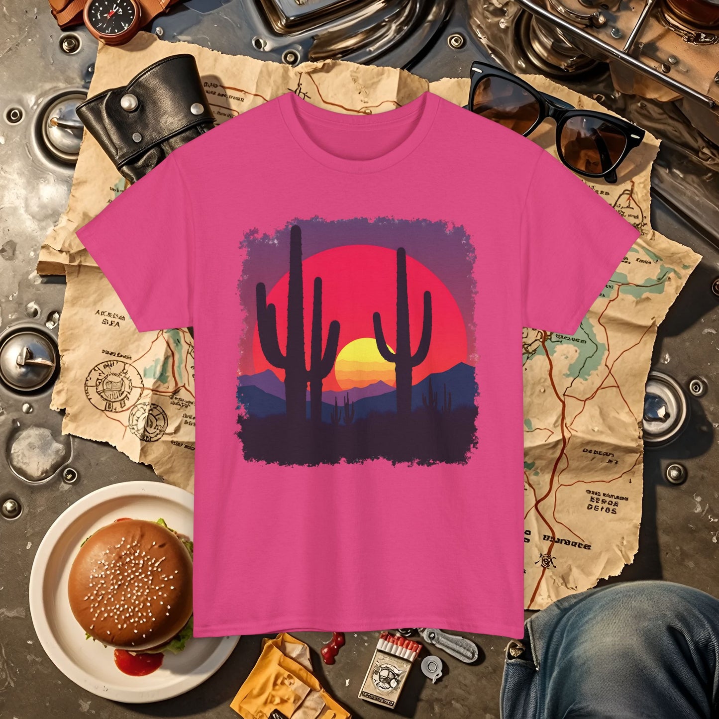Desert Mirage Road Trip & Vehicle Travel T-Shirts | Car, RV, and Motorcycle Adventure Tees