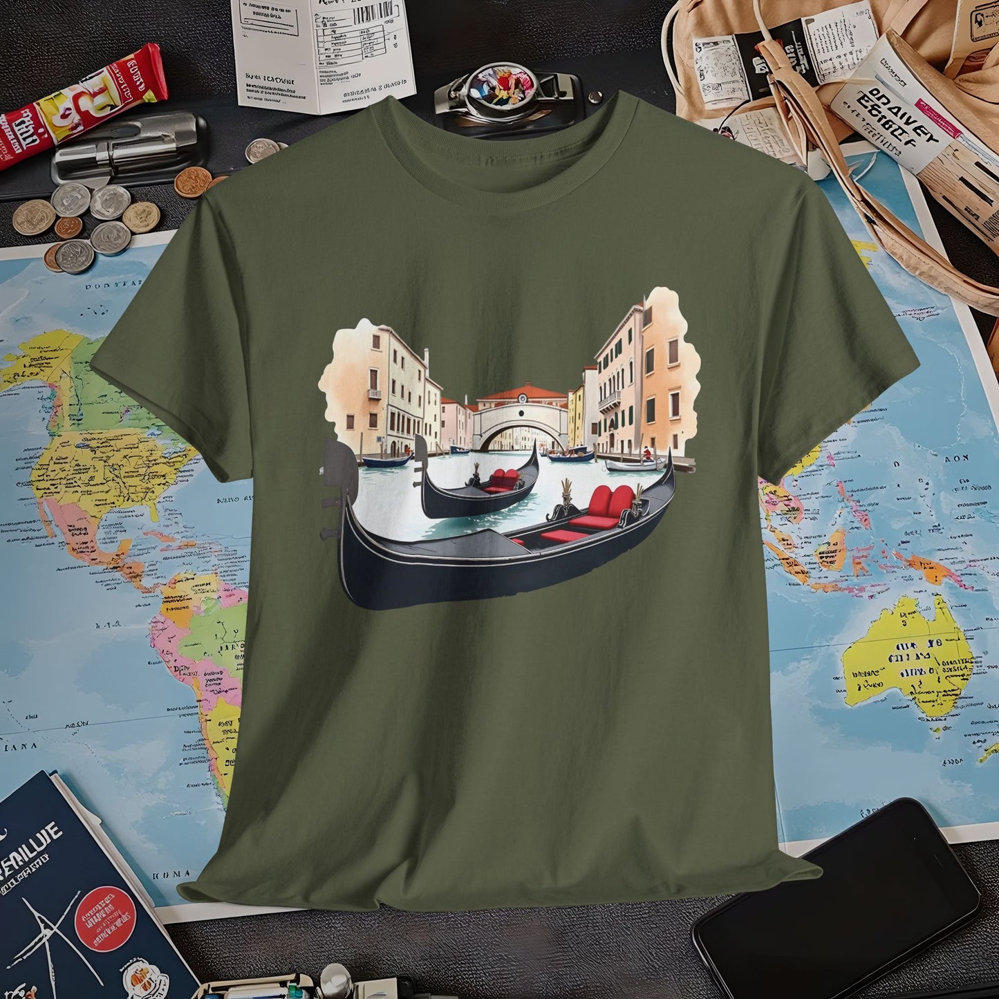 Venetian Romance Air Travel T-Shirts | Jetsetter, Airport, and International Flight Tees