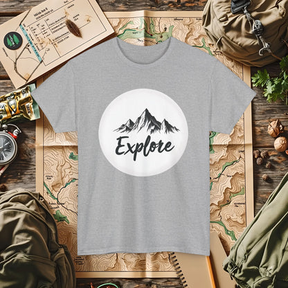 Mountain Explore Outdoor Adventure T-Shirts | Camping, Hiking, Rafting & Kayaking Tees for Nature Lovers