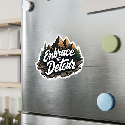 Embrace The Detour Mountain Sticker — Kiss-Cut Vinyl Decal