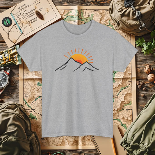 Sunrise Peaks Outdoor Adventure T-Shirts | Camping, Hiking, Rafting & Kayaking Tees for Nature Lovers