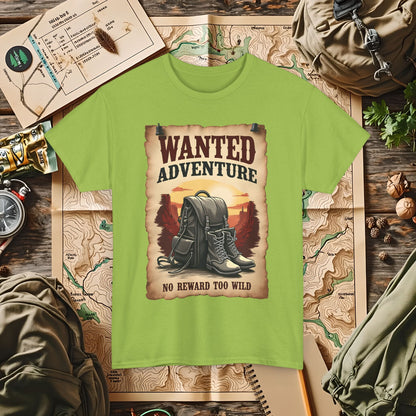 Wanted Adventure, No Reward too Wild, Outdoor Adventure T-Shirts | Camping, Hiking, Rafting & Kayaking Tees for Nature Lovers
