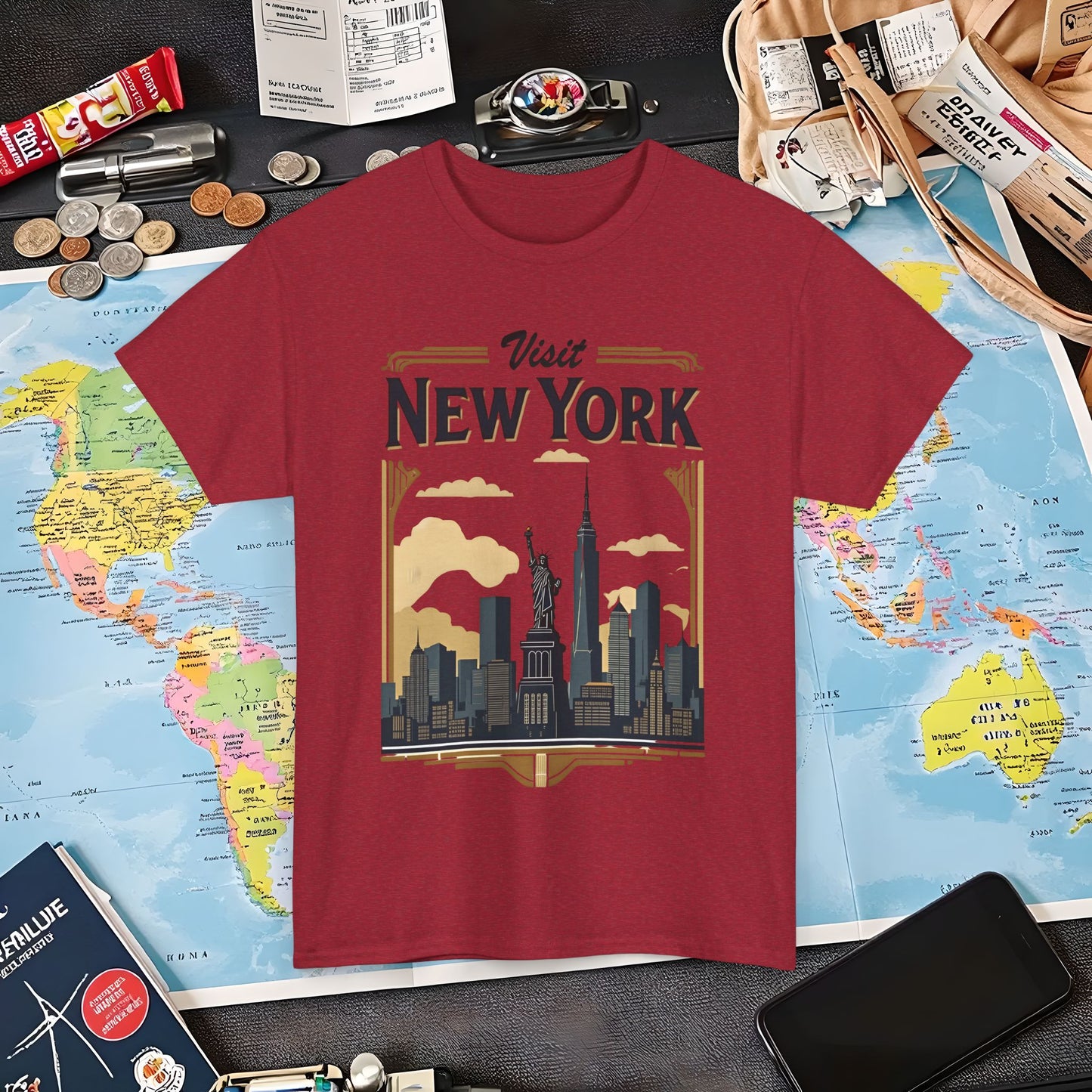 Art Deco NYC Air Travel T-Shirts | Jetsetter, Airport, and International Flight Tees