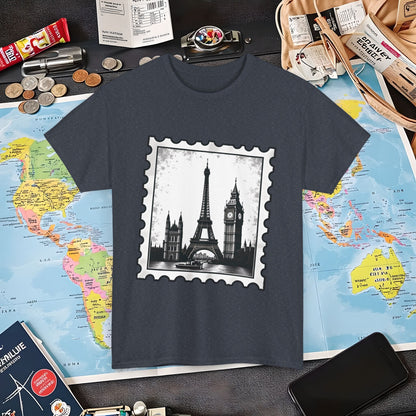 Europe Stamp Air Travel T-Shirts | Jetsetter, Airport, and International Flight Tees