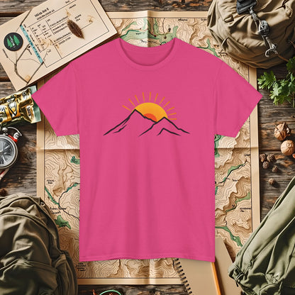 Sunrise Peaks Outdoor Adventure T-Shirts | Camping, Hiking, Rafting & Kayaking Tees for Nature Lovers