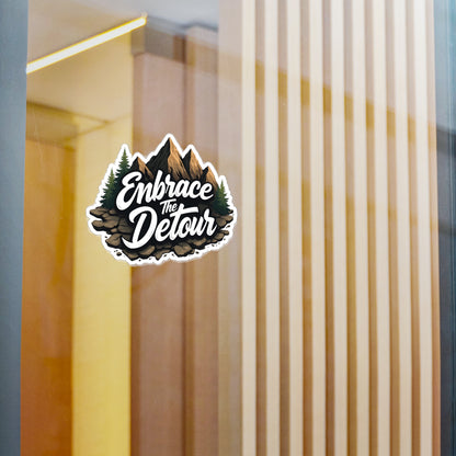 Embrace The Detour Mountain Sticker — Kiss-Cut Vinyl Decal