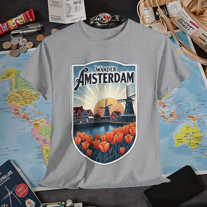 Amsterdam Vintage Air Travel T-Shirts | Jetsetter, Airport, and International Flight Tees