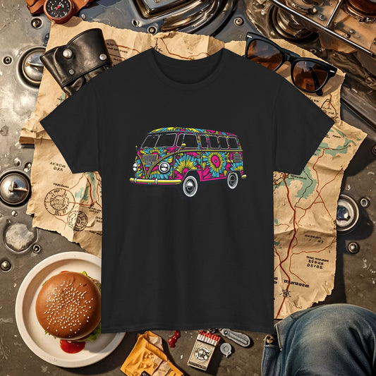 Kaleidoscope Van Road Trip & Vehicle Travel T-Shirts | Car, RV, and Motorcycle Adventure Tees