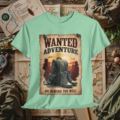 Wanted Adventure, No Reward too Wild, Outdoor Adventure T-Shirts | Camping, Hiking, Rafting & Kayaking Tees for Nature Lovers