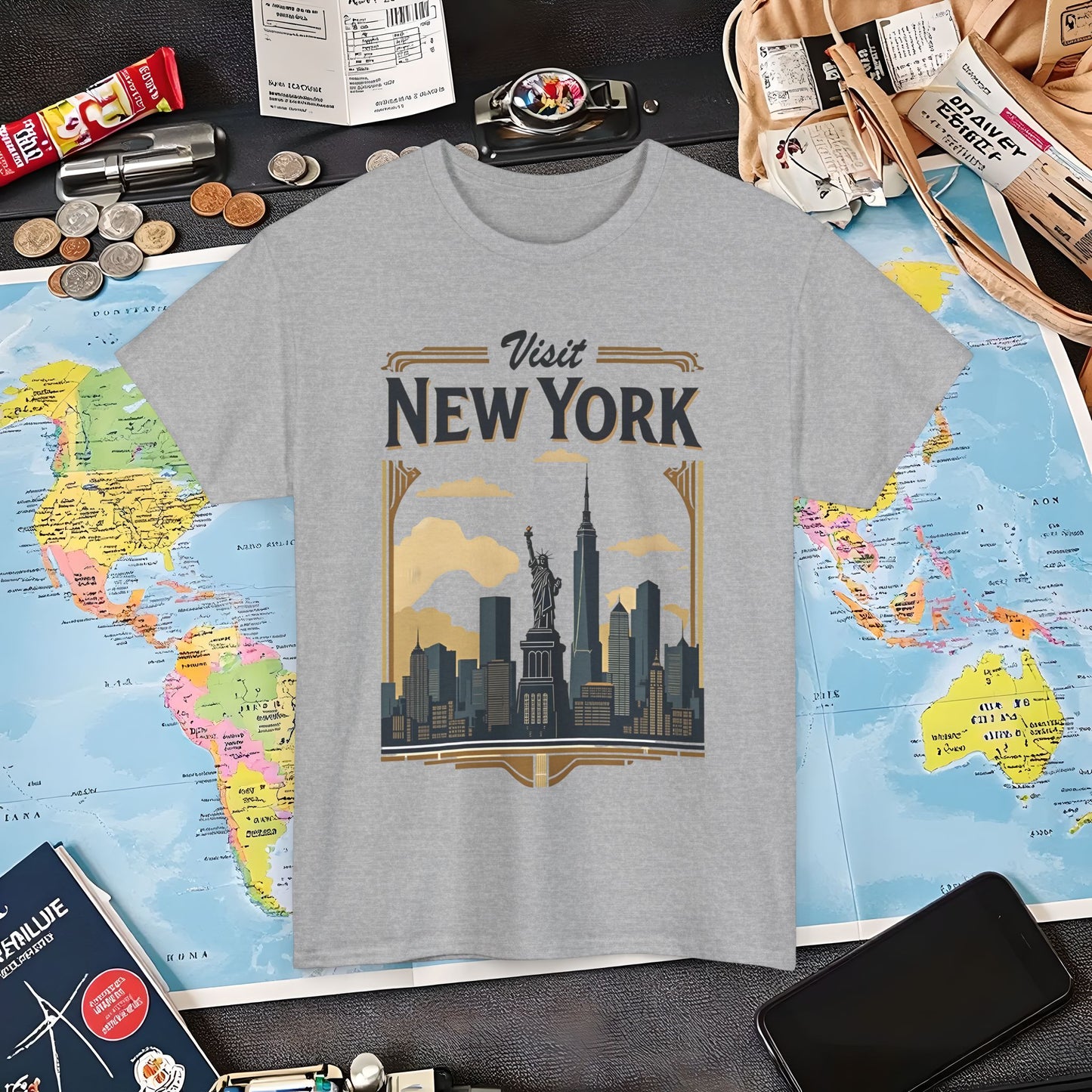 Art Deco NYC Air Travel T-Shirts | Jetsetter, Airport, and International Flight Tees
