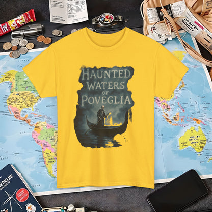 Haunted Venice Ghostly Gondolier Shirt – Spooky Dark Tourism Graphic Tee | Layover Club Air Travel T-Shirts | Jetsetter, Airport, and International Flight Tees