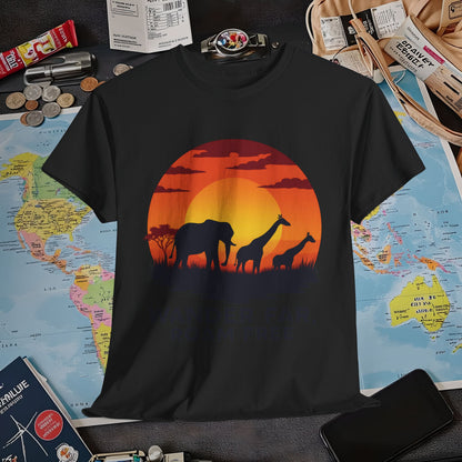 Copy of Wander Dream Big T-Shirt – Tropical Sunset with Palm Silhouettes Design Air Travel T-Shirts | Jetsetter, Airport, and International Flight Tees