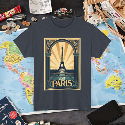 Paris Elegance Air Travel T-Shirts | Jetsetter, Airport, and International Flight Tees