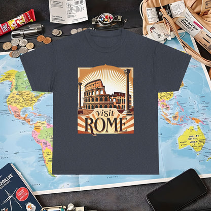 Rome Retro Air Travel T-Shirts | Jetsetter, Airport, and International Flight Tees
