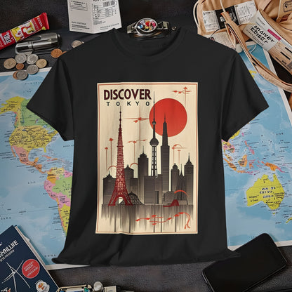 Tokyo Art Deco Air Travel T-Shirts | Jetsetter, Airport, and International Flight Tees