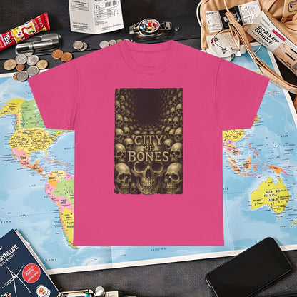 City of Bones Paris Tee – Gothic Skull Catacomb Tunnel Artwork | Layover Club Air Travel T-Shirts | Jetsetter, Airport, and International Flight Tees