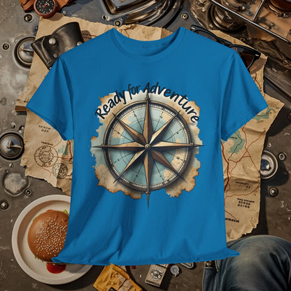 Ready for Adventure Compass Road Trip & Vehicle Travel T-Shirts | Car, RV, and Motorcycle Adventure Tees
