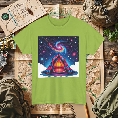 Cosmic Tent Outdoor Adventure T-Shirts | Camping, Hiking, Rafting & Kayaking Tees for Nature Lovers