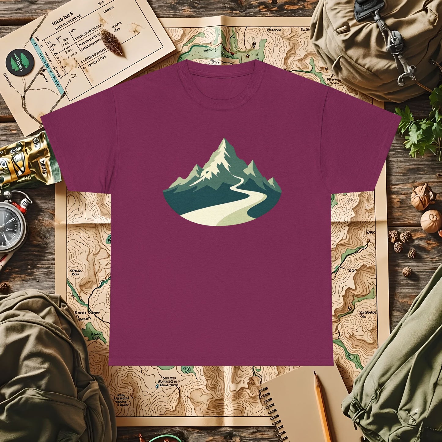 Mountain Path Outdoor Adventure T-Shirts | Camping, Hiking, Rafting & Kayaking Tees for Nature Lovers