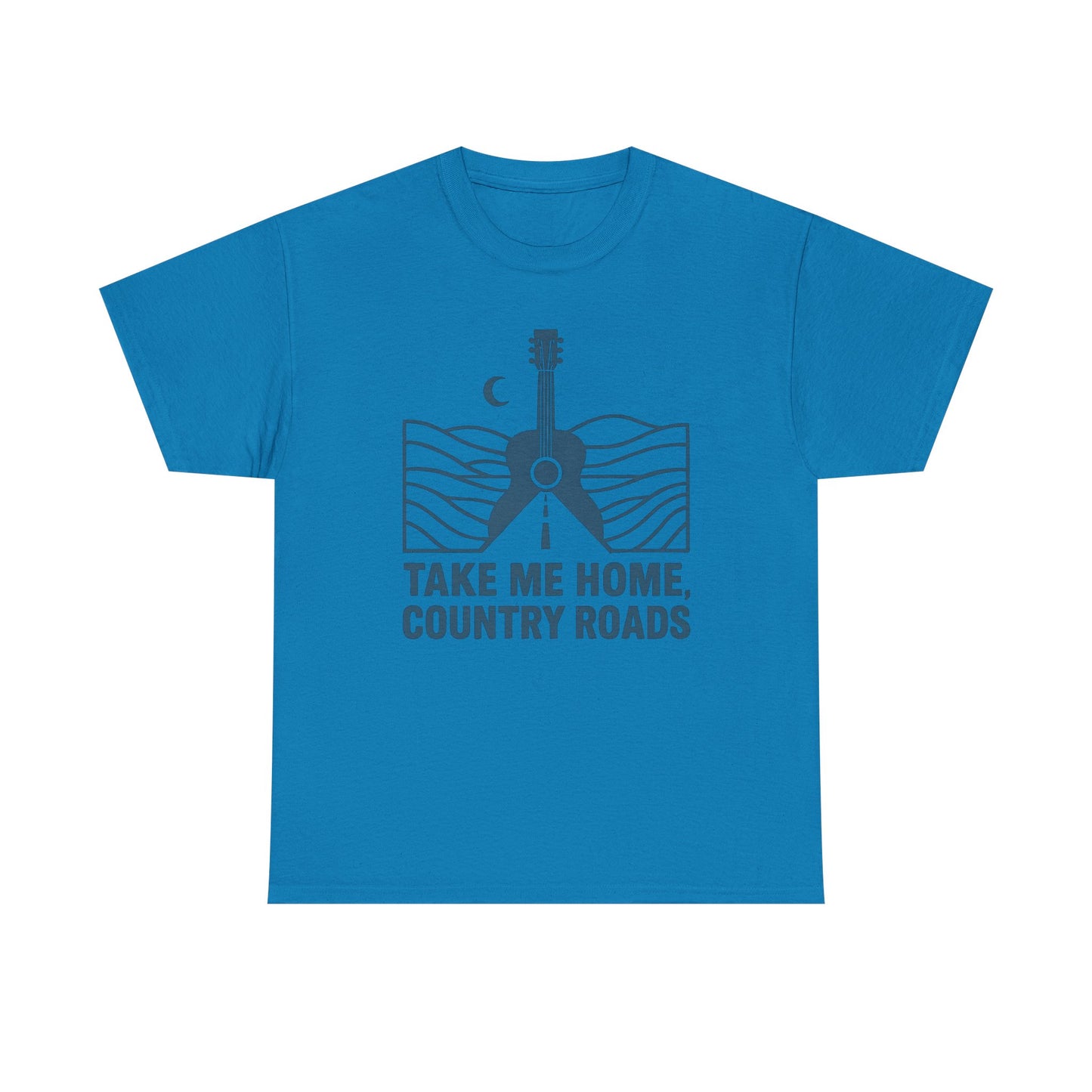 Take Me Home, Country Roads T-Shirt – Guitar Horizon & Open Highway Design Road Trip & Vehicle Travel T-Shirts | Car, RV, and Motorcycle Adventure Tees