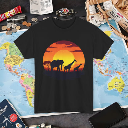 Savanna Silhouettes Air Travel T-Shirts | Jetsetter, Airport, and International Flight Tees