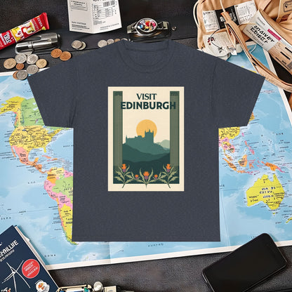 Edinburgh Poster Air Travel T-Shirts | Jetsetter, Airport, and International Flight Tees