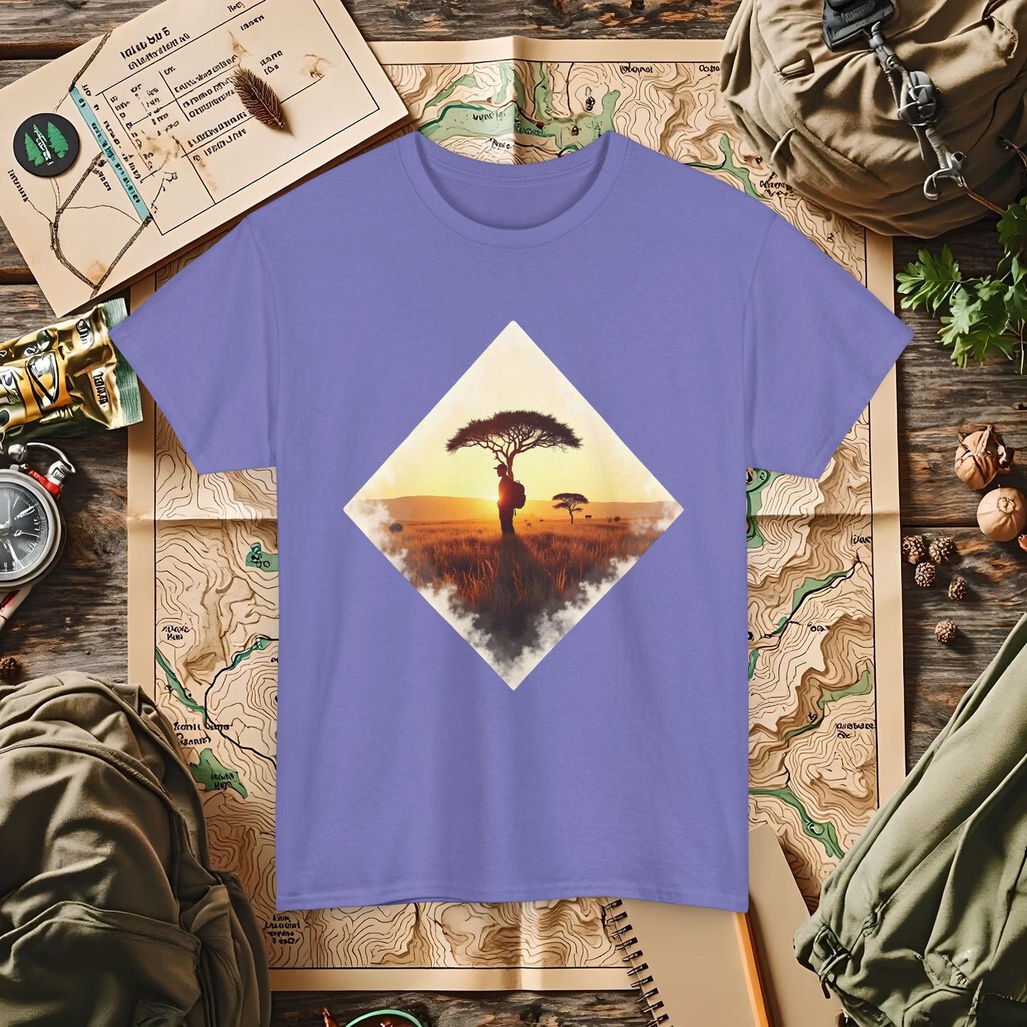 Savannah Journey Outdoor Adventure T-Shirts | Camping, Hiking, Rafting & Kayaking Tees for Nature Lovers
