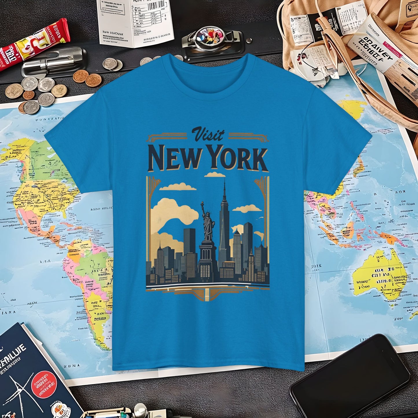 Art Deco NYC Air Travel T-Shirts | Jetsetter, Airport, and International Flight Tees
