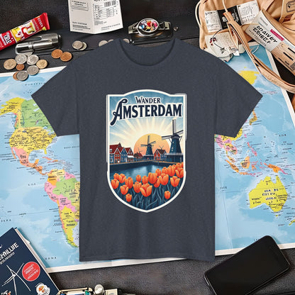 Amsterdam Vintage Air Travel T-Shirts | Jetsetter, Airport, and International Flight Tees