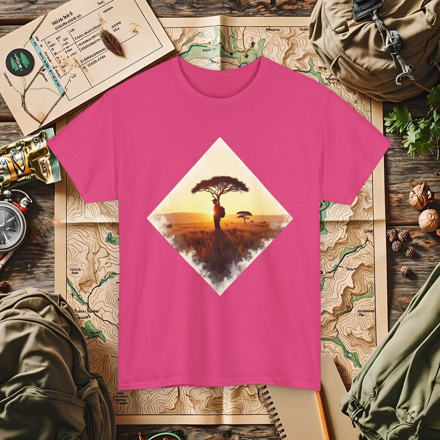 Savannah Journey Outdoor Adventure T-Shirts | Camping, Hiking, Rafting & Kayaking Tees for Nature Lovers