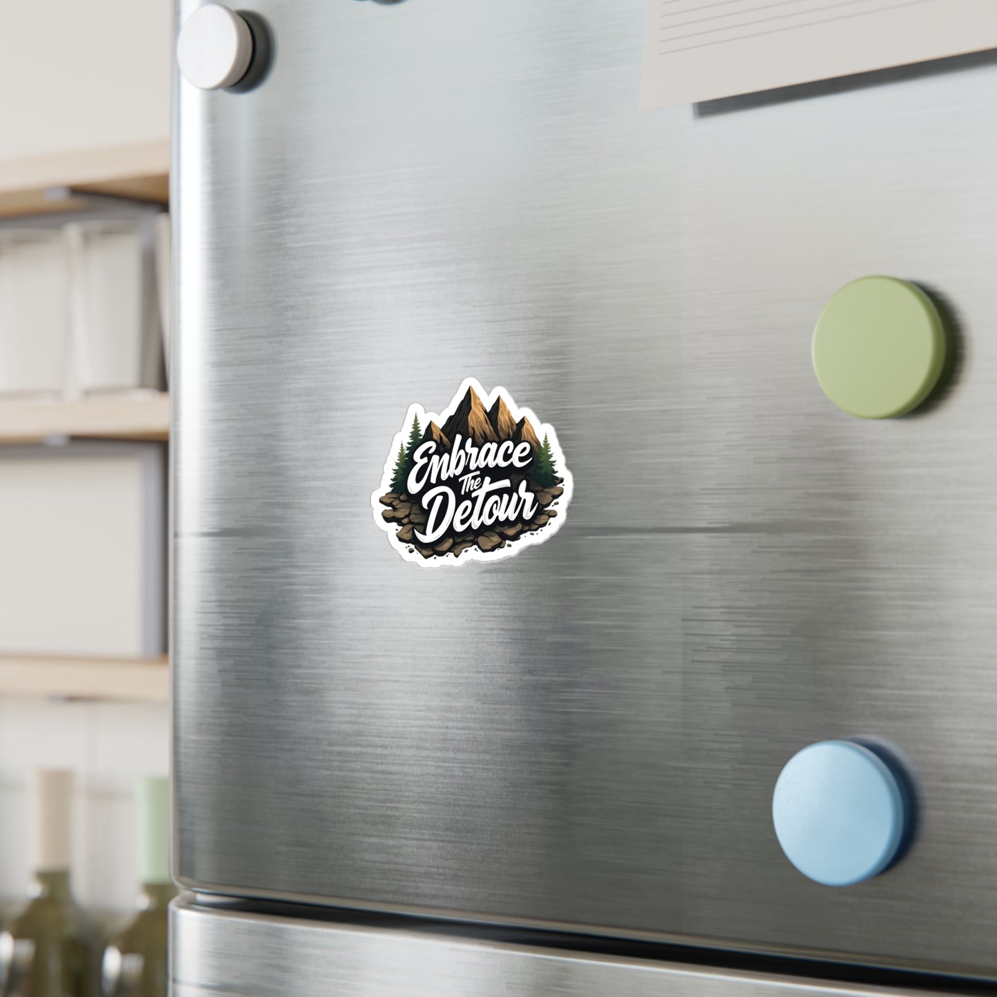 Embrace The Detour Mountain Sticker — Kiss-Cut Vinyl Decal